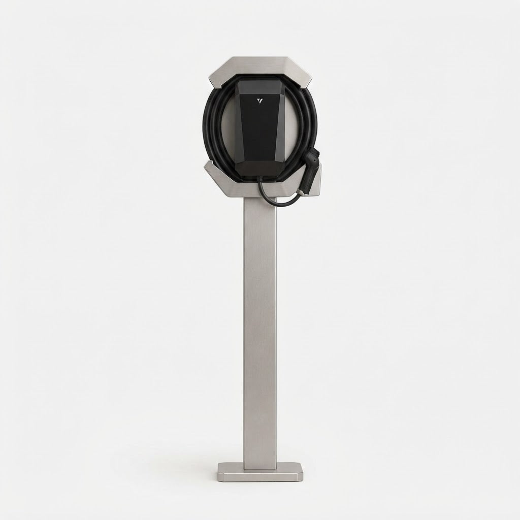 Crystal Shell Station 360 – Piantana wallbox con protezione e avvolgicavo