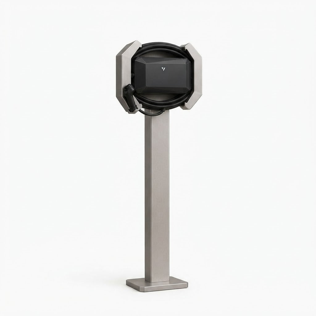 Crystal Shell Station 360 – Piantana wallbox con protezione e avvolgicavo